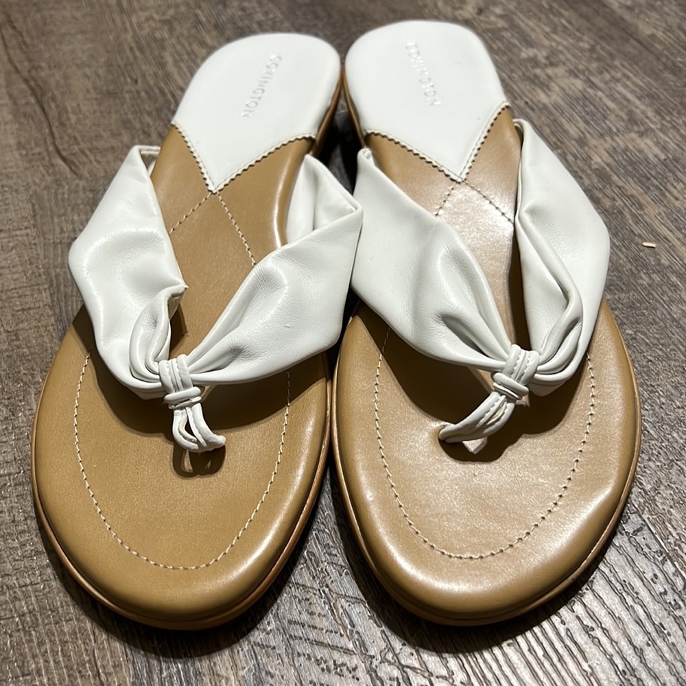 Covington White Women’s Thong Sandals size 10